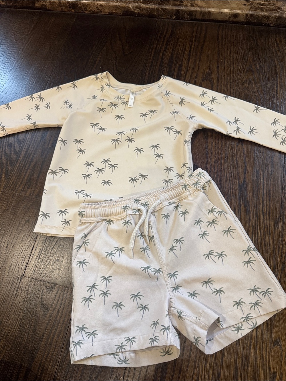 Rylee + Cru swim rashguard and trunks